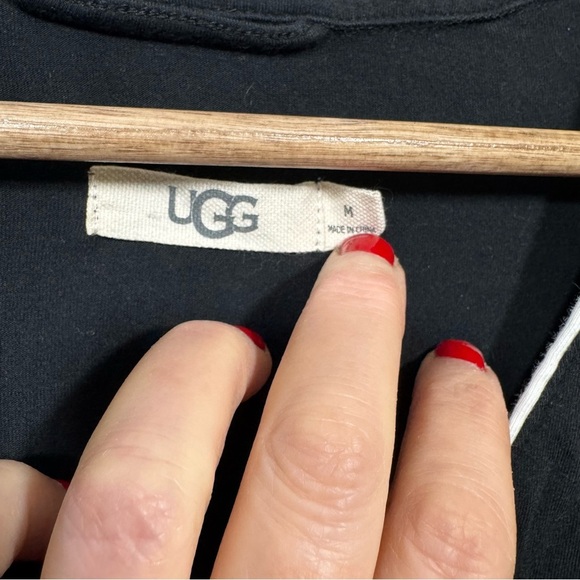 UGG's Hanning Sleep Dress Black Jersey Knit Long Sleeve Loungewear Women's M - Picture 5 of 6